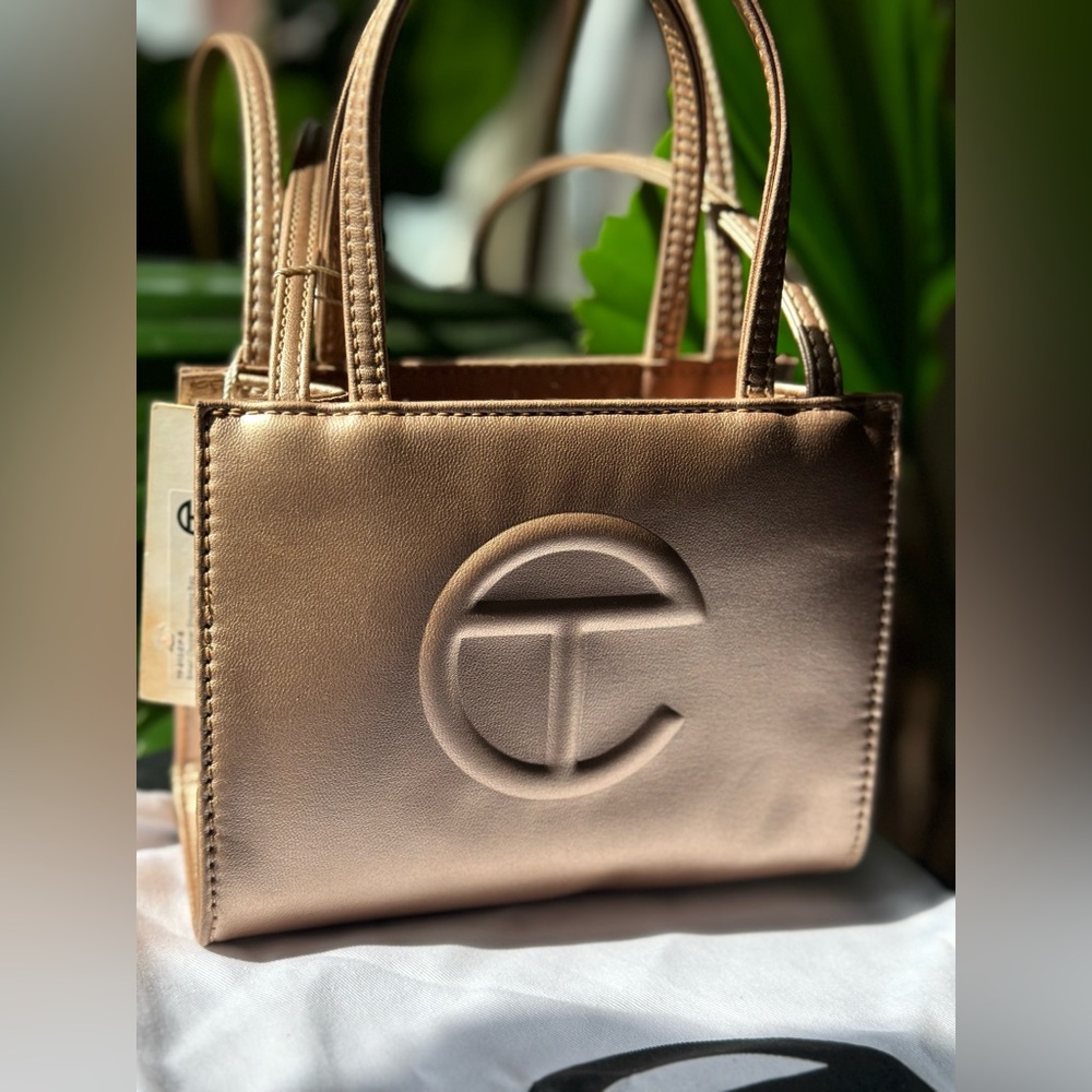 Copper Telfar shopper (small)